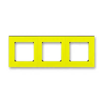 3901H-A05030 64  Rámeček pro elektroinstalační přístroje, trojnásobný, žlutá / kouřová černá